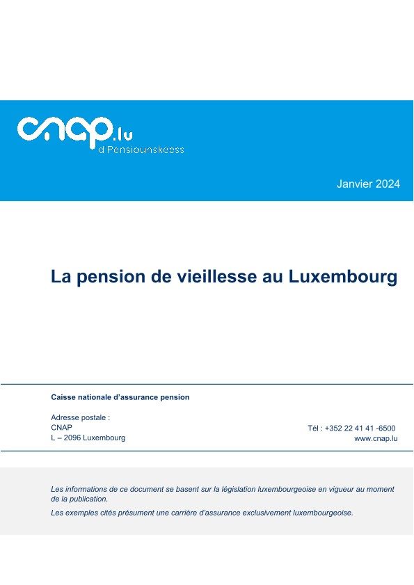 Brochure détaillée sur la pension de vieillesse au Luxembourg